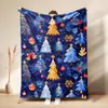 Manta de regalo de Navidad de dibujos animados transfronteriza con estampado de Papá Noel, manta de franela, manta para siesta