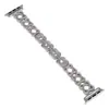 Adecuado para apple watch S7-1ª generación SE cadena de anillo de corazón metal incrustado de diamantes correa iwatch S8