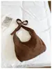 Bolsa Tote Simples Retrô Transfronteiriça Feminina 2026 Nova Textura de Alta Qualidade Fosca Luxo Leve Versátil Ombro Transversal