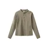 Camiseta de Senderismo de Secado Rápido para Mujer IZEXX, Sudadera Deportiva de Color Sólido con Media Cremallera para Otoño, Camiseta de Manga Larga Holgada con Cuello Alto para Montañismo