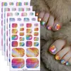 Fábrica Zhengxiang personalizado OEM polvo de cebolla cielo estrellado floreciente aurora pegatinas para uñas de los pies uñas de los pies de dama pegatinas para uñas ODM