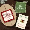 Tarjeta de felicitación navideña retro casual Tarjeta de bendición Feliz Navidad Regalo de Nochebuena Tarjeta de decoración de árbol de Navidad Tarjeta de mensaje