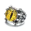 Anillo Ojo del Diablo para Hombre Tendencia Dominante Anillo Ojo Personalidad Simple Hip Hop para Hombre Abierto de Moda Anillo de Dedo Retro