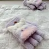 Guantes de Gato Hembra de Dibujos Animados con Dedos Medios abatibles para Edades 2-7, Resistentes al Frío Invernal y Cálidos, Engrosados para Guardería, Lindos para Uso al Aire Libre
