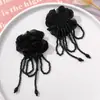 Versión coreana de organza de tela dulce con borlas y malla de flores para hacer a mano, pasador todo a juego, accesorios para el cabello, accesorios para la ropa, venta al por mayor