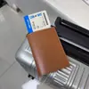 Porta-boletos Sencillo y Versátil Más Vendido Transfronterizo, Bolso Multifuncional para Pasaporte de Cuero PU, Etiqueta para Equipaje, Juego de Regalo, Venta Directa de Fábrica