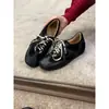 Versão em Couro~Tênis de Treino Alemão Preto Retrô, Tênis Lace-Up Forrest Gump, Tênis Casuais Femininos para Aumentar a Altura, Tênis Esportivos Versáteis, Modernos