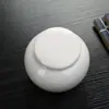 Cerámica de Porcelana Blanca Hogareña Sellada Lata de Té Almacenamiento Portátil Viaje Almacenamiento de Té Simple Pequeño Almacenamiento a Prueba de Humedad