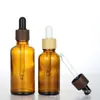 Botellas de vidrio para aceites esenciales en stock, botellas gotero selladas a prueba de luz con puntas de goma, botellas de suero engrosadas, botellas dispensadoras de vidrio para cosméticos