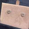 Set de Cuatro Piezas de Tornillo de Caracol de Amor con Diamantes Completos, Clavo de Hélice de Oreja, Mariposa, Apilamiento Brillante, Joyería para la Cabeza de Oreja de Diseño Japonés y Coreano de Nicho