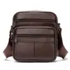 Bolso de Cuero Genuino para Hombre Nuevo Amazon 2025, Bolso de Hombro de Moda, Bolso Cruzado Casual, Mochila de Negocios para Hombre de Piel de Vaca