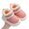 Sapatos de Algodão de Inverno para Crianças com Cobertura de Salto para Meninos e Meninas, Quentes e Forrados com Lã, Couro PU, Impermeáveis, Pantufas de Algodão Grossas para Bebês, Roupas para Casa Pai-Filho