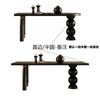 Estilo wabi-sabi personalidad creativa mesa de fresno forma de diseñador mesa de comedor semicircular madera maciza uso doméstico mesa isla de pared