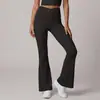 Calças de Yoga Plissadas Irregulares Europeias e Americanas de Cintura Alta Micro-Flare Elásticas Levanta Bumbum Dança Pilates Esportes Calças Longas Micro-Flare