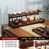 Prateleira Pequena de Mesa, Mesa de Chá, Rack de Armazenamento para Conjunto de Chá, Suporte para Xícaras de Chá Estilo Chinês, Rack para Colocar Ornamentos, Suporte de Exibição para Bule de Argila Roxa