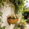 Cesta de Flores de Parede em Forma de Guarda-chuva Estilo Europeu Transfronteiriça, Vaso de Planta Decorativo em Ferro Forjado, Cesta de Flores de Metal para Pendurar na Parede