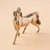 Latão Maciço Cavalo de Mil Milhas Alça de Cavalo de Cobre Puro Cavalo Antigo Cavalo Correndo Decorações de Mesa para Escritório Sala de Estar Cobre Puro