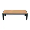 Juego de sofá exterior y mesa de centro de aleación de aluminio y PE, resistente al agua y al sol, para patio, balcón, casa de huéspedes y uso doméstico.