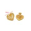 Brincos de coração dourado em aço inoxidável com relevo, lançamento transfronteiriço, explosão, moda 18k, brincos de pérola de amor, atacado DIY