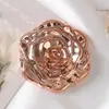 Espejo Plegable Compacto de Flor de Rosa Retro, Espejo Mágico, Espejo Pequeño Portátil, Espejo de Doble Cara con Tapa abatible
