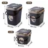 Cubo de Té Portátil Cuadrado con Tapa, Modelo Nuevo con Tapa Deslizable, Cubo para Residuos de Té, Cubo de Desagüe con Tapa de Empuje para Conjunto de Té, Uso Doméstico
