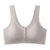 Sutiã com Botão Frontal, Sutiã de Seda Gelo Tamanho Grande de Látex, Colete de Amamentação Maternidade Sem Costura, Roupa Íntima Confortável Anti-Flacidez