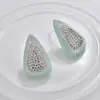 Nuevos Pendientes de Resina Jelly para Primavera/Verano 2026 con Circonita Microincrustada, Diseño Irregular de Moda Exquisito Versátil Accesorios para Orejas