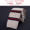 Corbata de lana tejida para hombre, estilo coreano, para negocios, bodas, novios, estrecha y plana.