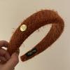 Temperamento Estilo Francês Alto Cranial Top Xadrez Cabelo Hoop Gold Label Grampos de Cabelo Prensados Cabelo Quebrado Acessórios de Cabelo para Mulheres