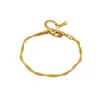 Cadena de Onda de Agua de Color Duradero Chapada en Oro Real Cadena Suelta Cadena Semi-Terminada para Pulsera DIY Cadena para Colgar Accesorios de Joyería para Orejas Material