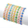 Pulseira Feminina Europeia e Americana Transfronteiriça Aliexpress Popular Moda Imitação Pedra Olho de Gato Coração Moldado Joia de Mão Simples e Versátil