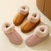 Nuevas Pantuflas de Algodón para Mujer de Invierno para Usar Afuera, Engrosadas, Cálidas y de Terciopelo, Suela Gruesa, Zapatos de Algodón que Aumentan la Altura, Bolsos y Botas de Nieve al por Mayor