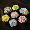 Flor Eterna de Cerámica Alfarería Amasada a Mano Flor Artificial Decoración del Hogar Escritorio Tocador Jingdezhen Ornamentos Pequeños Culturales y Creativos