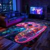 Alfombra para Sala de Estar Estilo Tecnológico Transfronterizo Alfombra Doniel Doméstica Absorbente de Agua Fácil de Cuidar Alfombra Resistente a Manchas y al Desgaste para Habitación de E-Sports