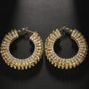 Aretes redondos de Moda Nueva Europea y Americana 2024 para mujer, fiesta de club nocturno, aretes de diamantes de imitación Super Flash, aretes aretes