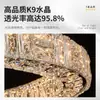 Lustre de Cristal para Sala de Estar Luz Moderna Luxo Leve Hall Luz Principal 2026 Novo Modelo Elegante Iluminação Circular Simples para Sala de Jantar de Villa