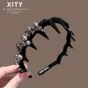 Diadema de Perlas y Pedrería de Corona Alta con Dientes, Antideslizante, Evita que el Cabello se Aplaste, Nuevo Estilo Elegante 2026 para Mujer, Accesorio para el Cabello