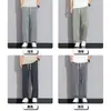 Jeans de Tencel para Hombre Verano Delgados Estilo Americano High Street Pantalones Rectos Sueltos Pantalones Casuales de Seda Hielo para Verano