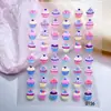 Nuevas Pegatinas 5D en Relieve para Uñas de Cupcake, Materiales para Diario, Cruz Chrome Hearts, Funda de Teléfono, Decoración de Uñas