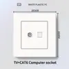 Panel de interruptor de luz de plástico blanco estilo británico de Hong Kong y Macao, enchufe de 13A con carga USB y carga rápida tipo C, panel de interruptor de luz estándar UK/US