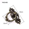 Manija de mueble antiguo de 65 mm estilo europeo para gabinete de cocina, armario, cajón, tirador de anillo de aleación de zinc