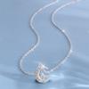 Collar personalizado de la serie del Festival del Medio Otoño, joyería con diseño de conejo de jade y luna, colgante combinable con todo, cadena para clavícula.