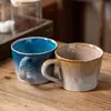 Caneca Esmaltada em Forno Retrô Xícara de Cerâmica Japonesa Atacado Xícara Doméstica Xícara de Água Estilo Japonês Xícara de Café Xícara de Casal