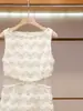 Shenzhen Nanyou Moda Feminina de Alta Qualidade Verão Novo Estilo Elegante Moda Vestido Regata de Malha com Bordados Vazados