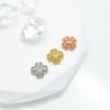 Accesorios DIY Espaciador Microincrustado Amor Receptáculo Chapado en Cobre Oro de 18K Hueco Hierba de la Suerte Espaciador
