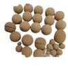 Artesanías de Madera corcho madera de corcho bola de corcho pulido no poroso corcho para manualidades Llavero de corcho colgante