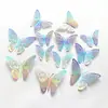 Juego de 12 Piezas de Pegatinas de Mariposa Hueca para Pared, Pegatinas Decorativas Festivas 3D Tridimensionales para el Hogar de Navidad, Decoración Tridimensional