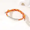 Al por mayor al contado transfronterizo Pulsera de doble cordón multicolor Acero inoxidable Color de impresión y grabado Ajustable Atrás Pulsera de doble cordón