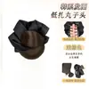 Peruca coque de pena com presilha de garra, coque naturalmente fofo, elástico de cabelo de alta qualidade com estampa de leopardo, peruca coque baixo