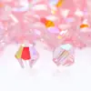 Cuentas sueltas de cristal de dos puntas con borde superior, de 4 mm, para manualidades, accesorios de joyería